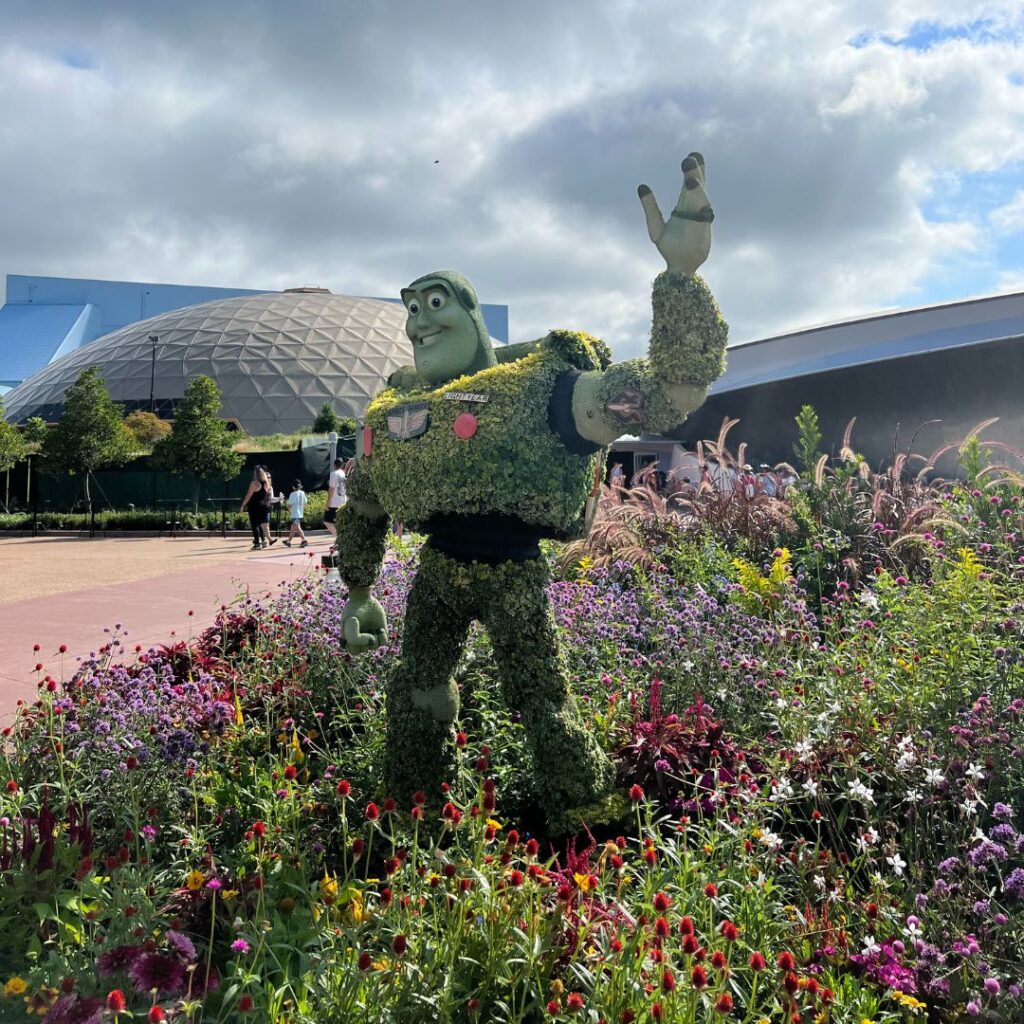 Buzz Lightyear Floral Display Epcot Disney