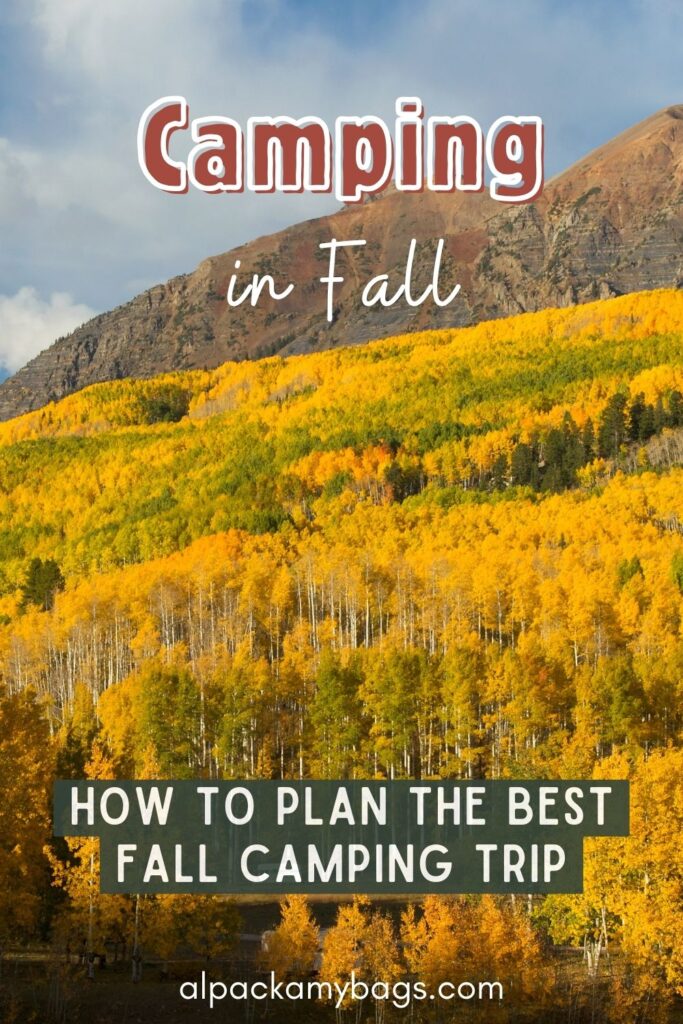 Camping in Fall Pinterest Cover