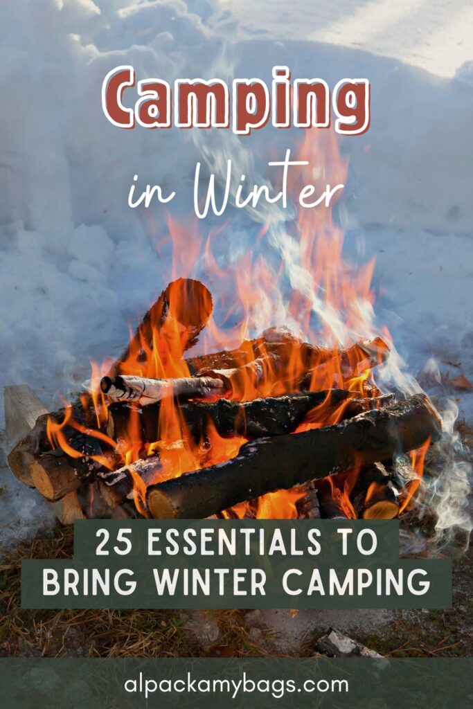 Camping in Winter Pinterest Cover