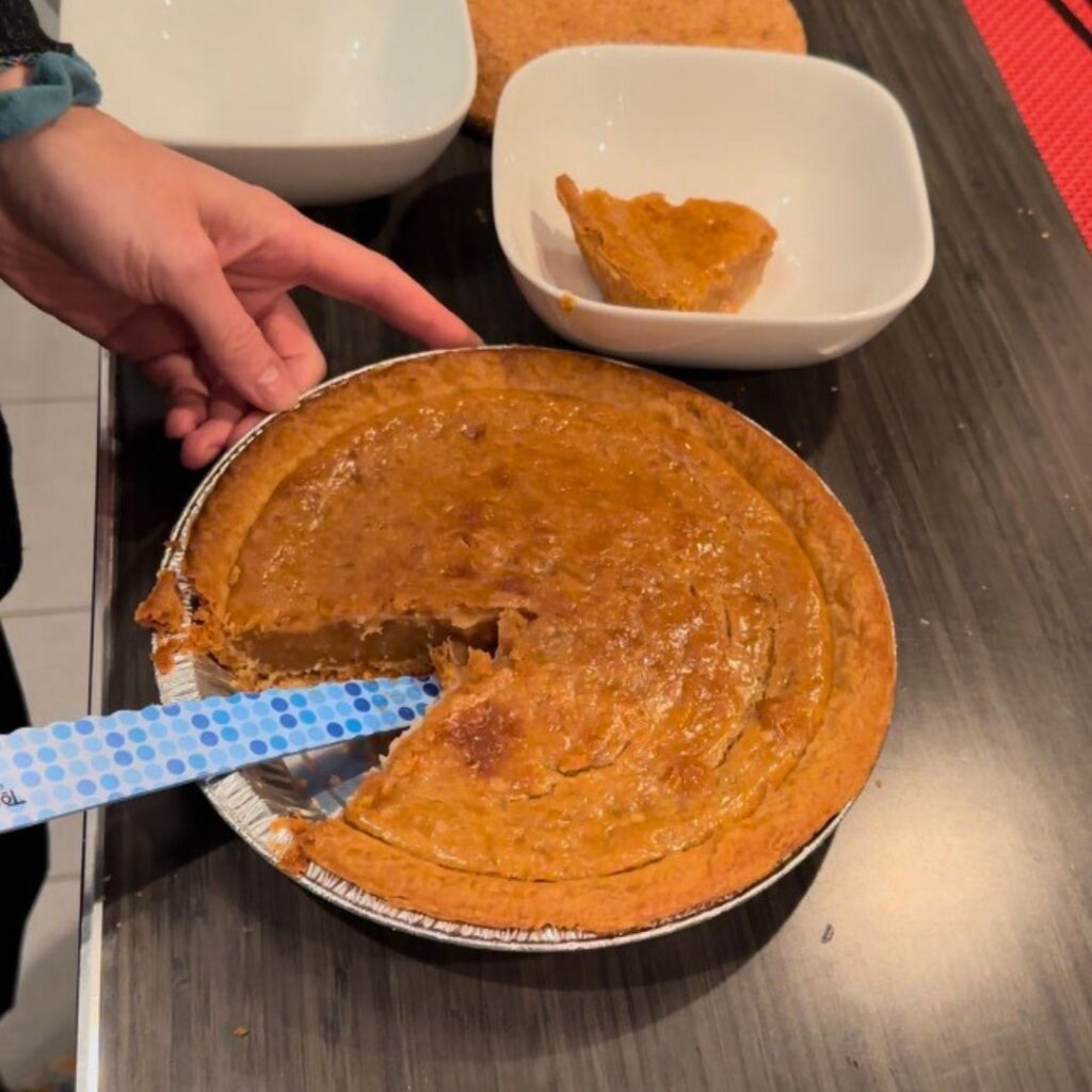 Cutting a Quebec Sugar Pie