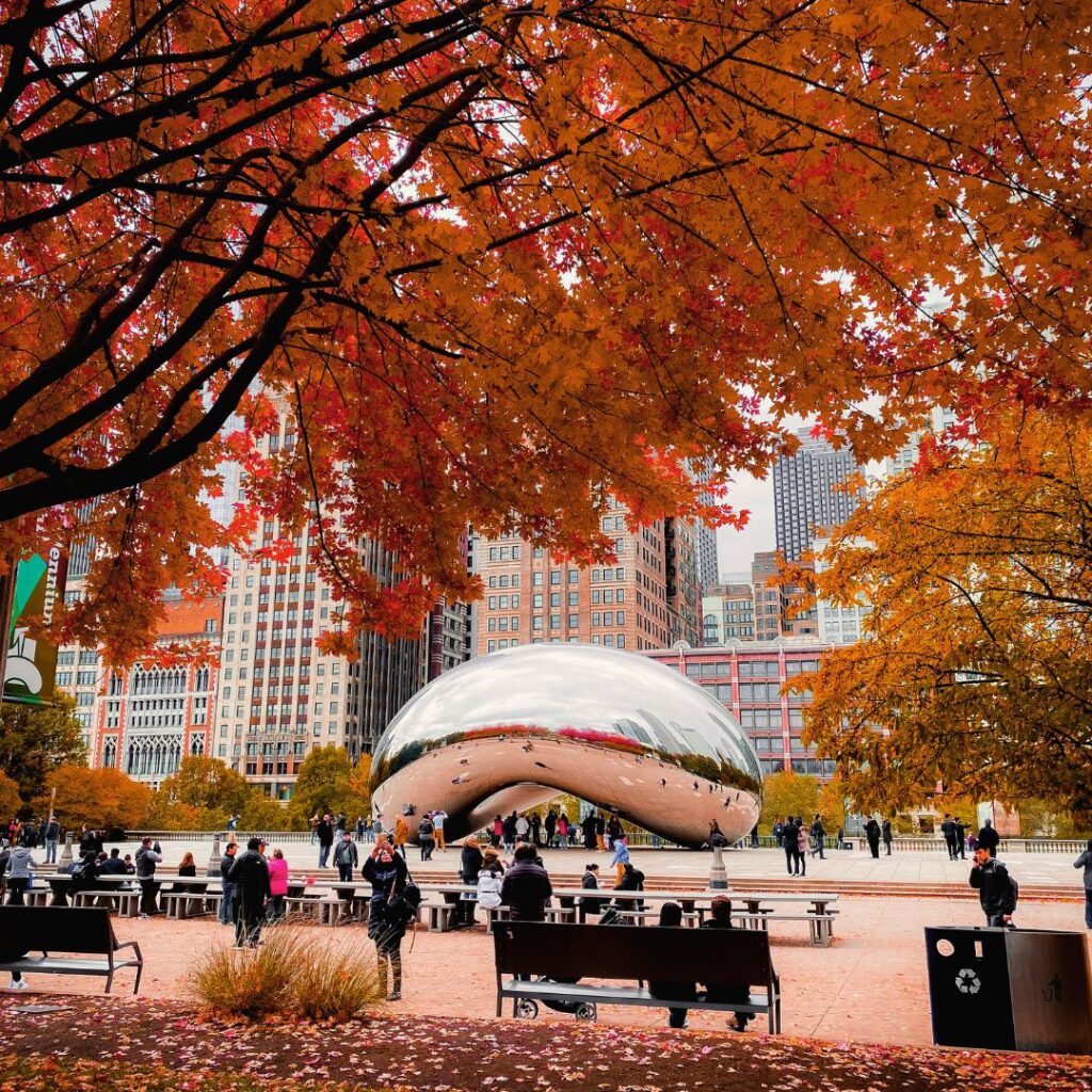 Fall in Chicago by the Bean