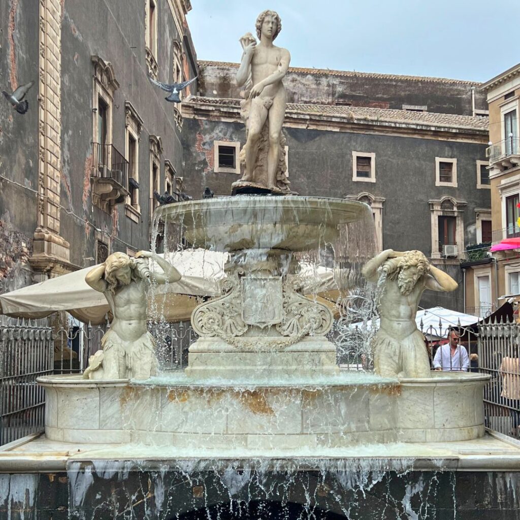 Fontana dell’Amenano in Catania Sicily