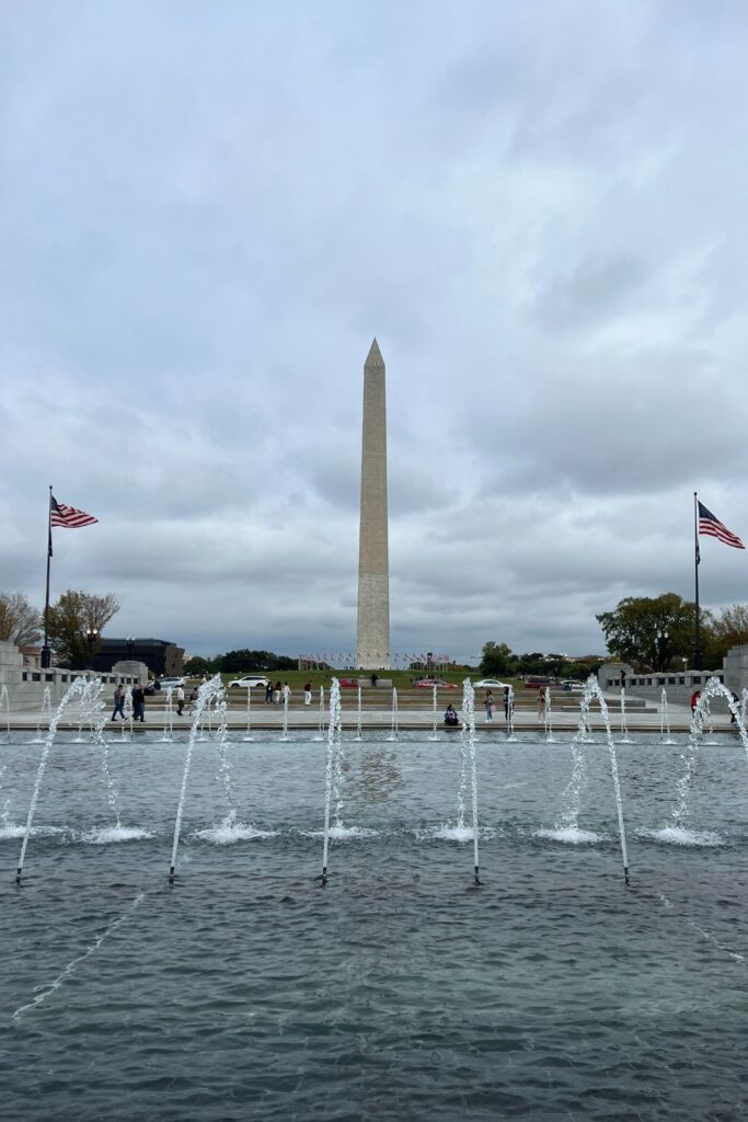 Fountains in Front of Washington Monument DC