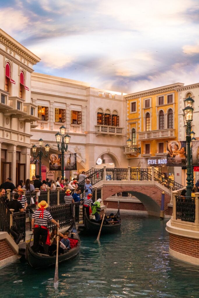 Gondolas in Venetian Las Vegas