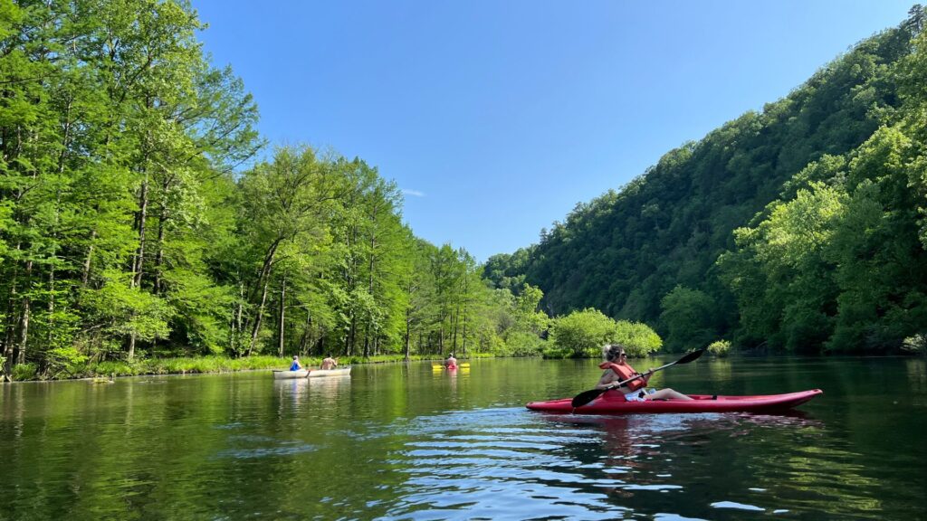 Kayaking in Beavers Bend Oklahoma