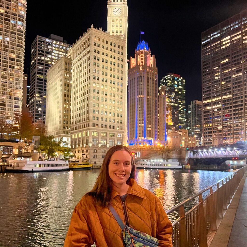 Walking the Chicago Riverwalk at Night