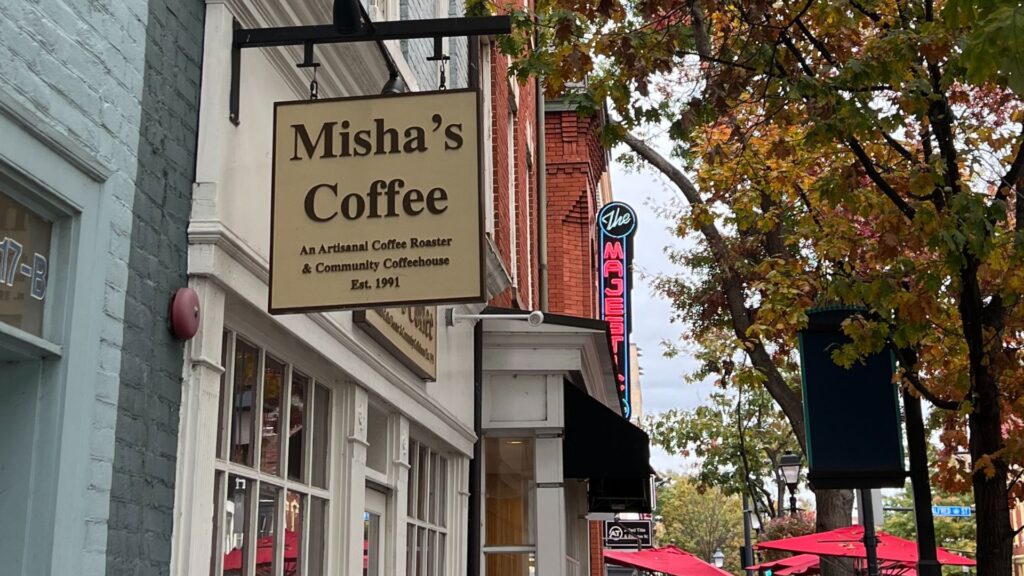 Misha's Coffe Sign in Alexandria VA