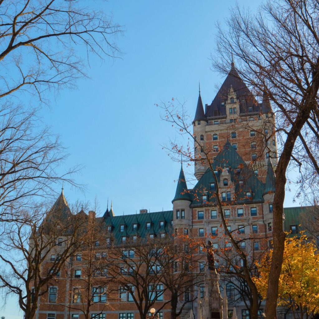 Quebec City Chateau through the trees