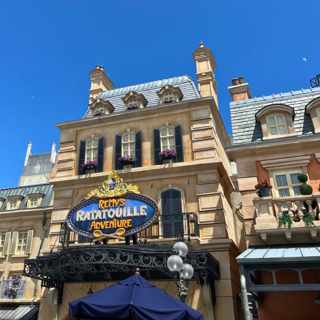 Ratatouille Ride Outside in Epcot