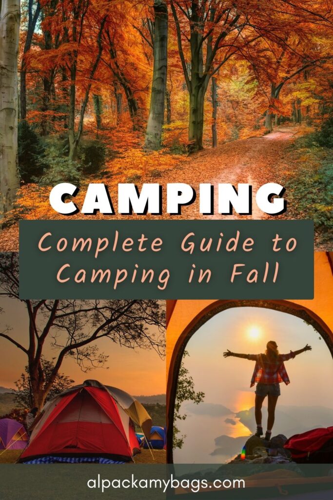 Camping in Fall Pinterest Cover