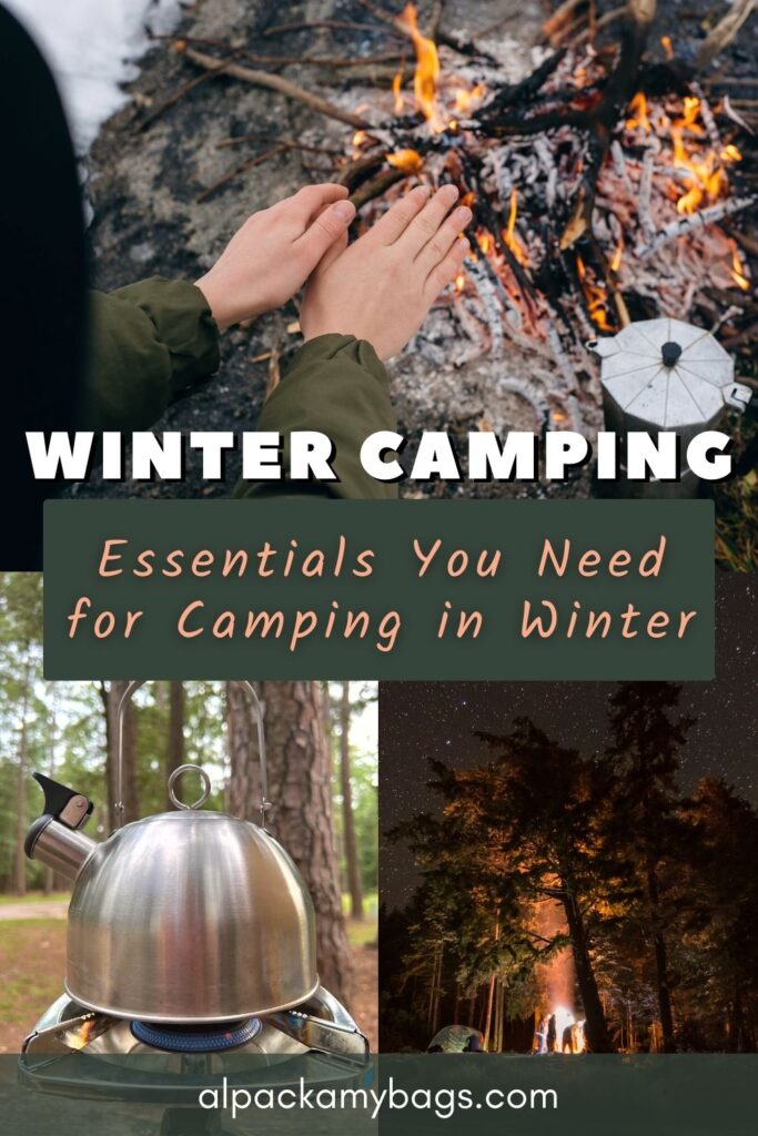 Camping in Winter Pinterest Cover