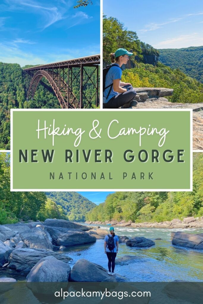 Hiking New River Gorge Pinterest Cover