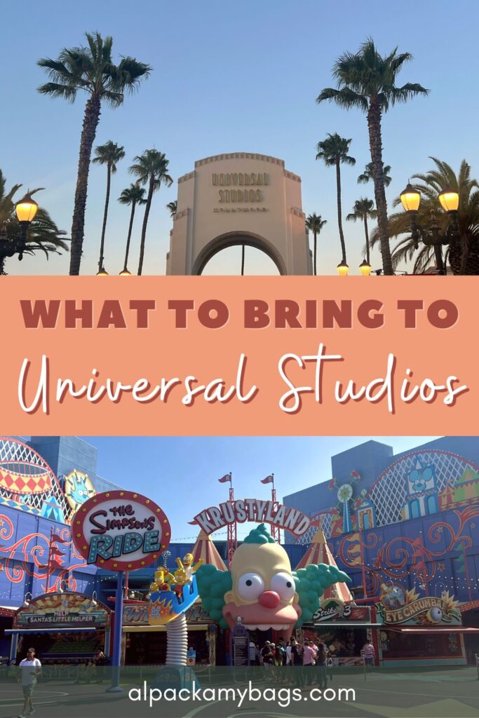 What to Bring to Universal Studio Hollywood Pin