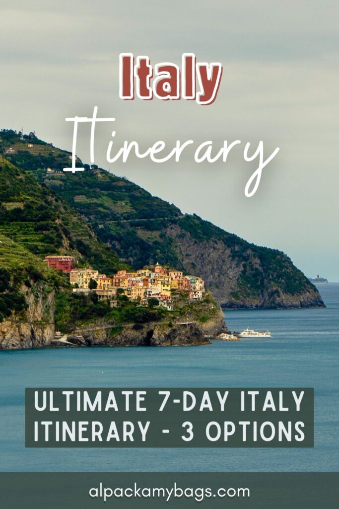 7 Day Italy Itinerary Pinterest