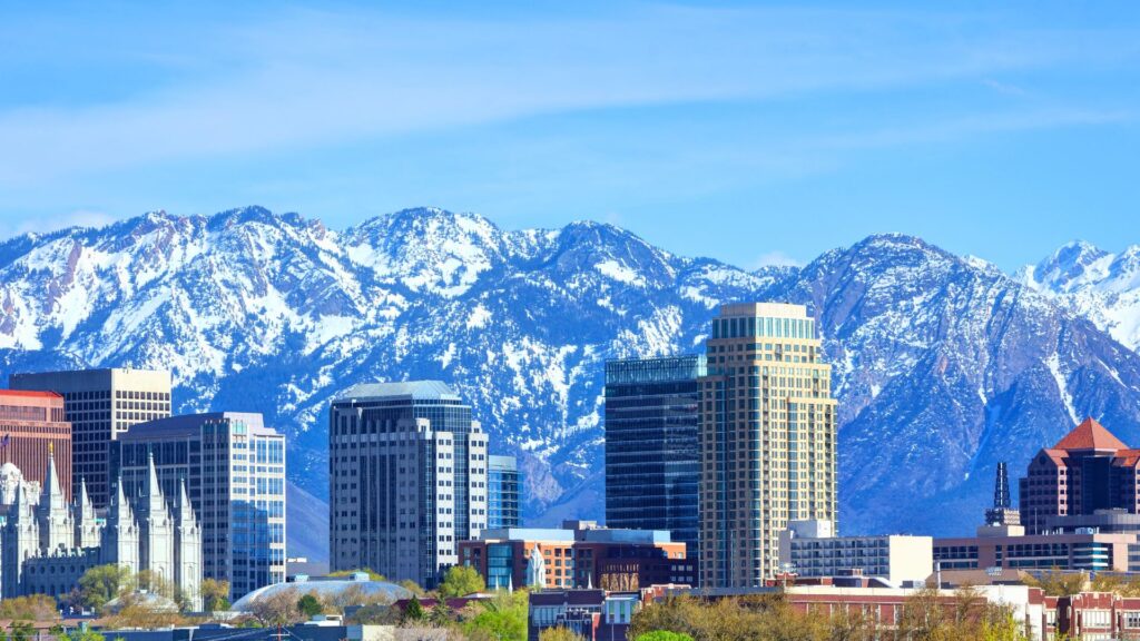 Downtown Salt Lake City in Winter