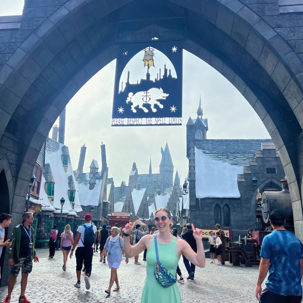 Me by Hogsmeade Entrance Universal Hollywood