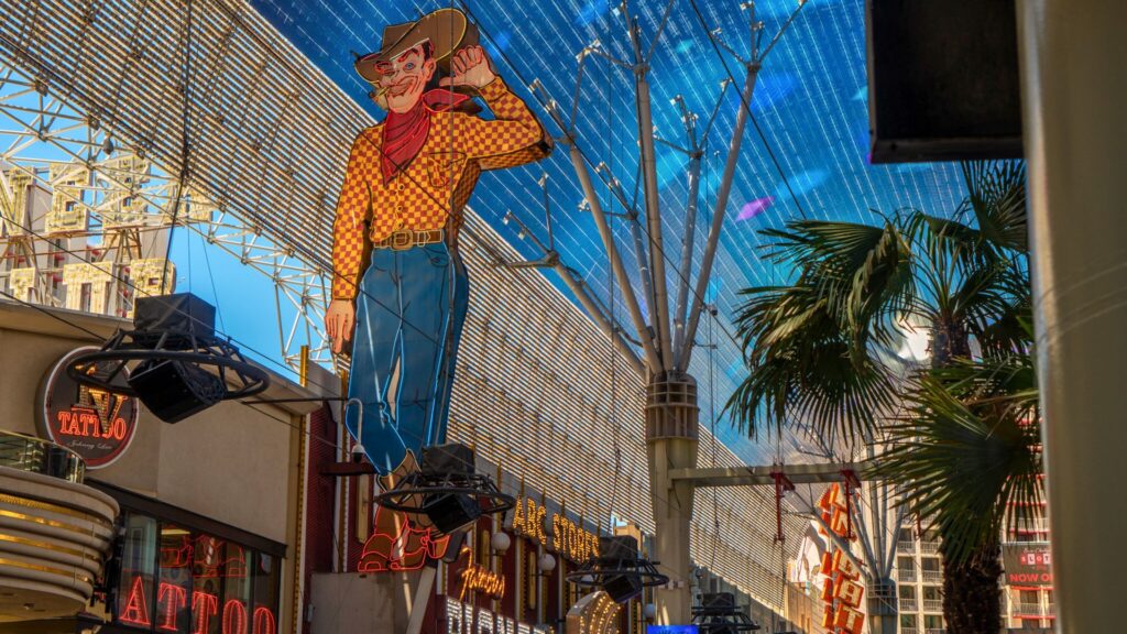 Neon sign along Fremont St in Las Vegas