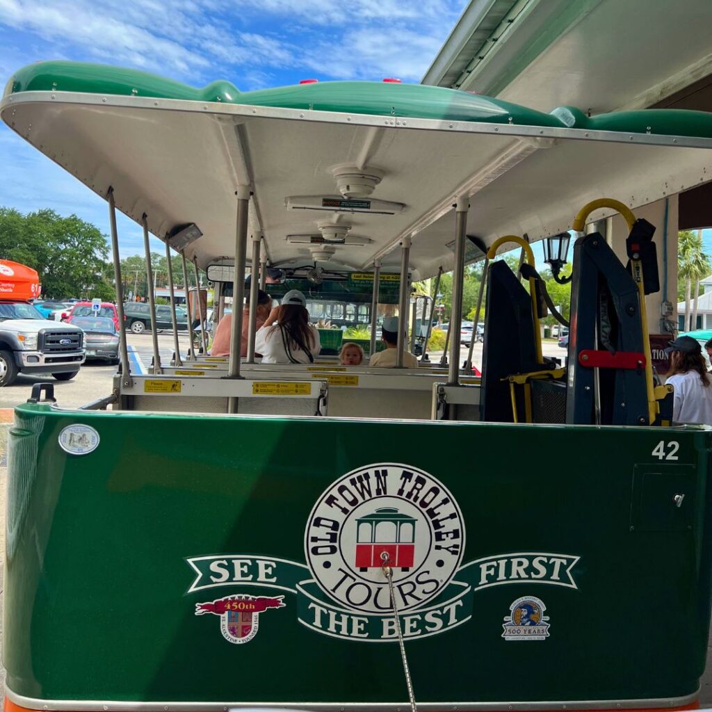 On the trolley in St Augustine Florida