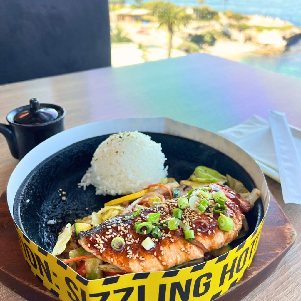 Salmon Lunch with a View in San Diego