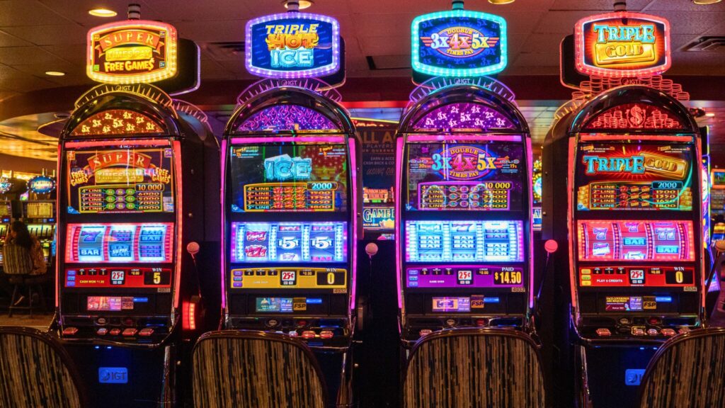 Slot machines in a casino in Las Vegas