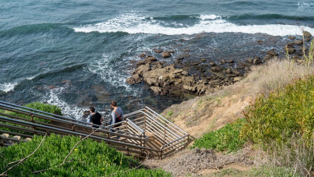 Stairs to Sunset Beach San Diego