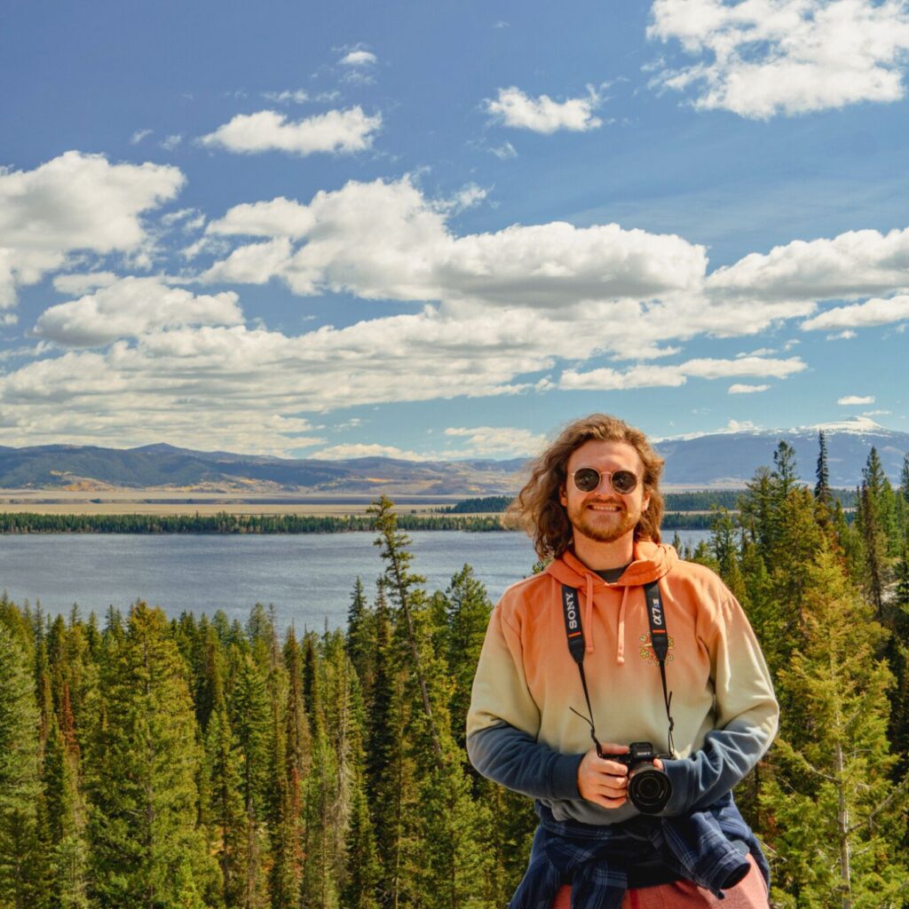 Standing by the lake overview in Grand Teton (nate)