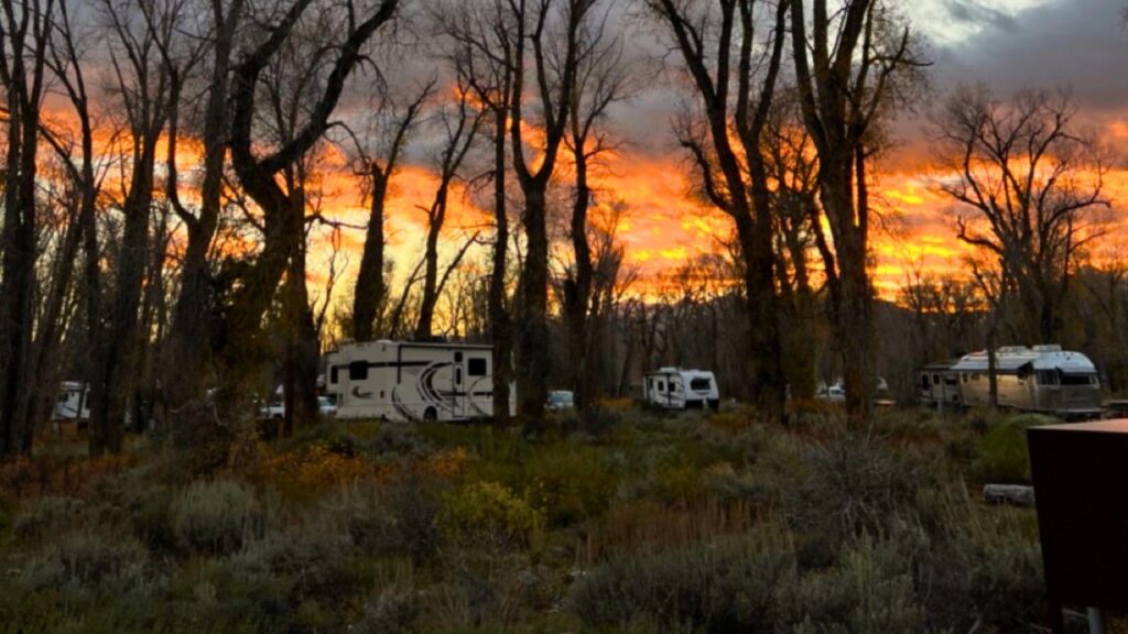 Sunset at Camp in Grand Teton National Park