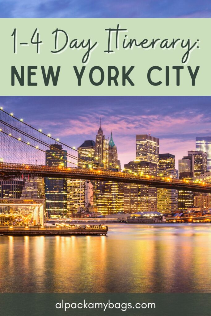 New York City Itinerary Pin Cover