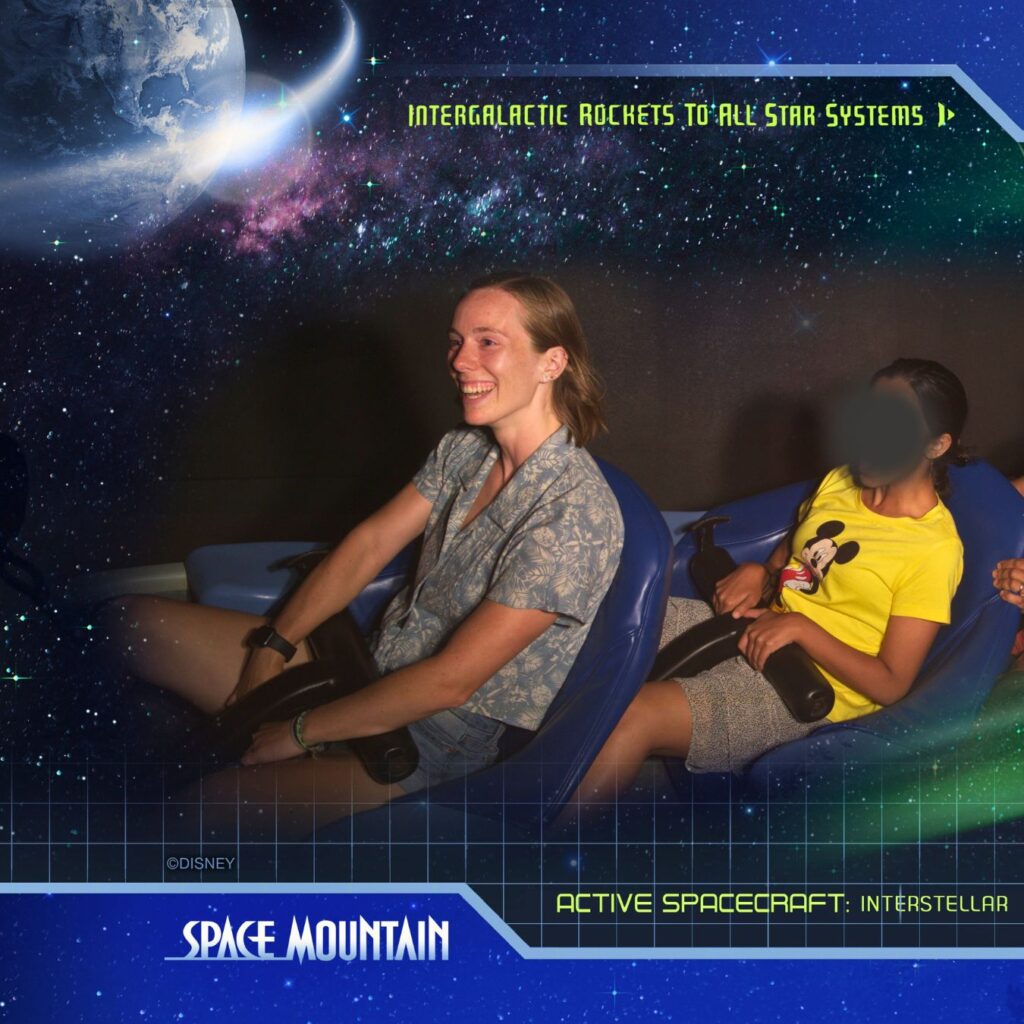 Me on Space Mountain in Magic Kingdom Disney World