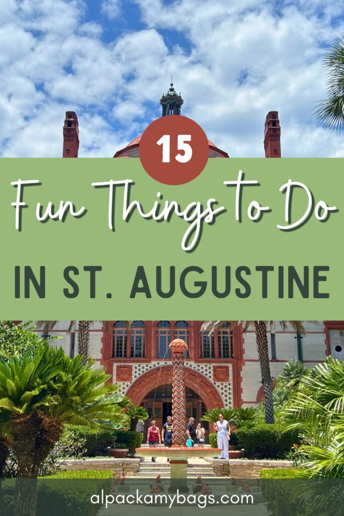 Things to Do in St Augustine Pin Cover