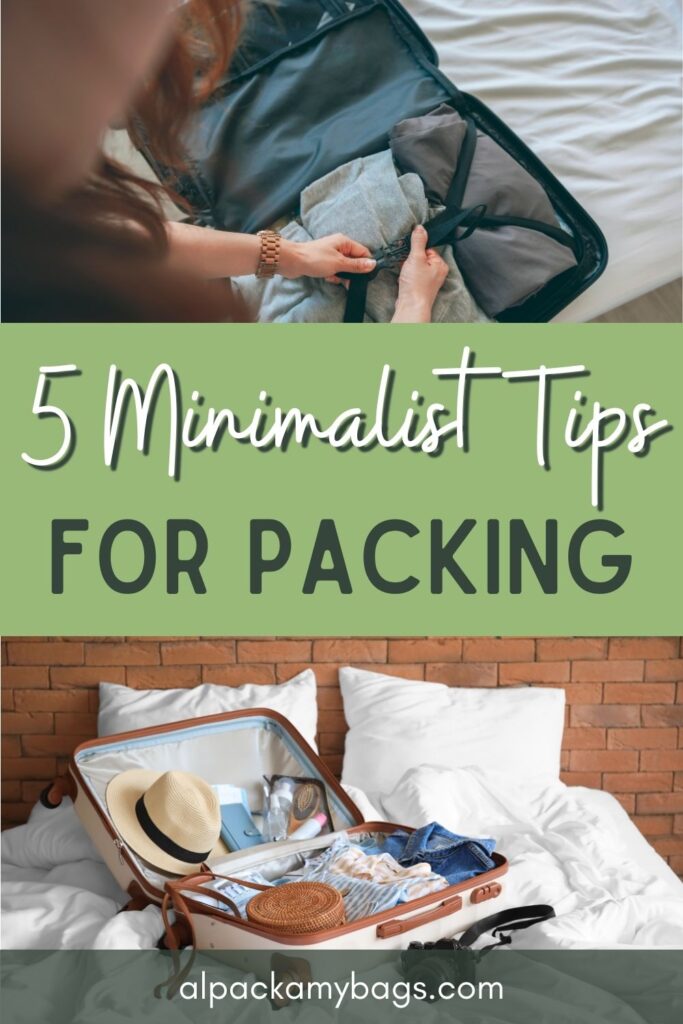 Tips for Minimalist Packing Pinterest Cover