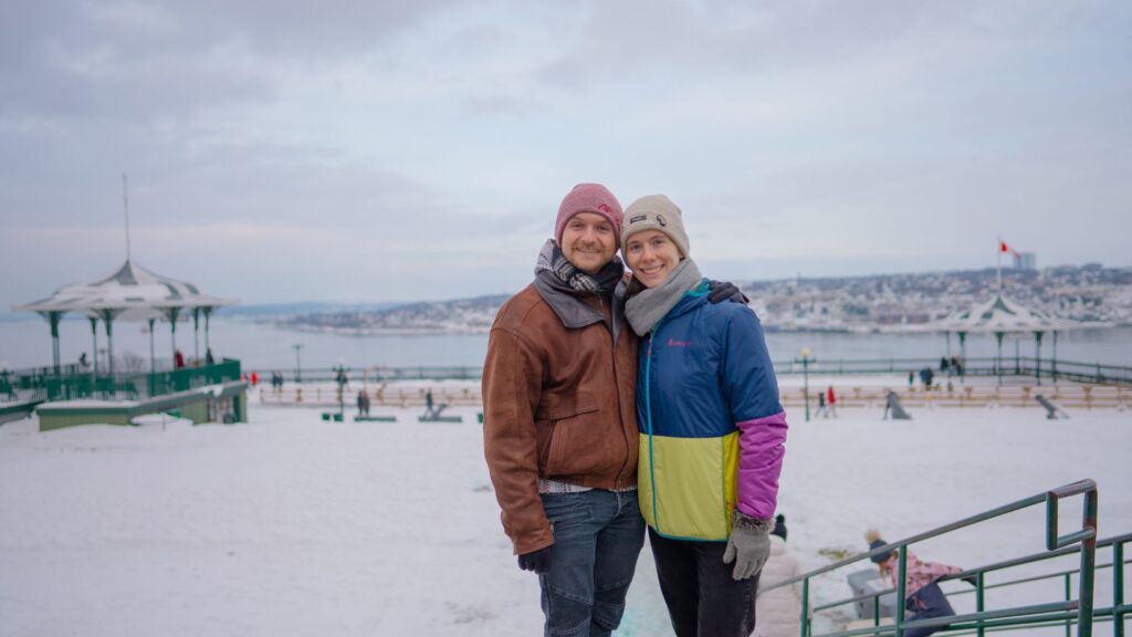 Dufferin Terrace in Quebec City in winter