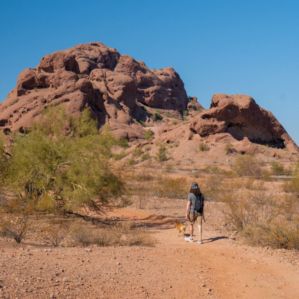 Hiking in Papago Park in Phoenix Arizona