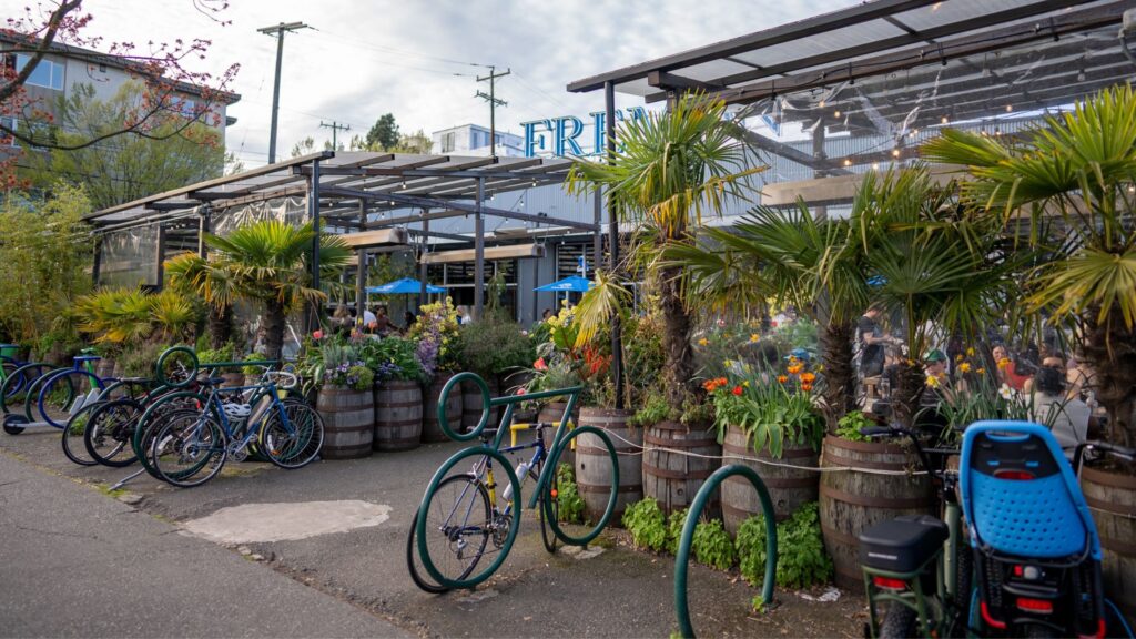 Fremont Brewing Entrance with Bikes - Seattle