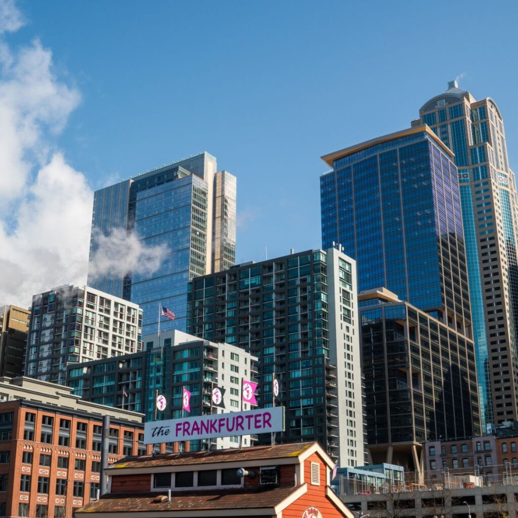 Seattle Downtown Buildings in the sun