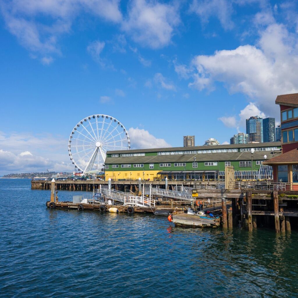 Seattle Waterfront by Ferris Wheel