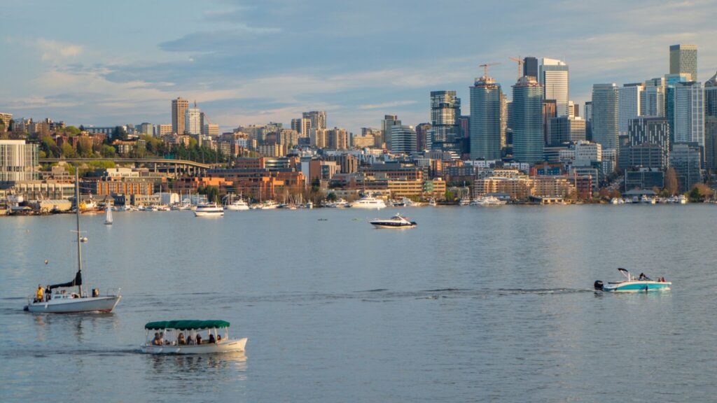 Boats on Lake Union Seattle