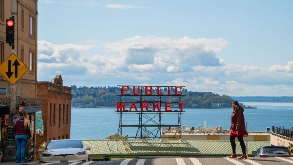 Pike Place Public Market Sign Seattle