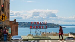 Pike Place Public Market Sign Seattle