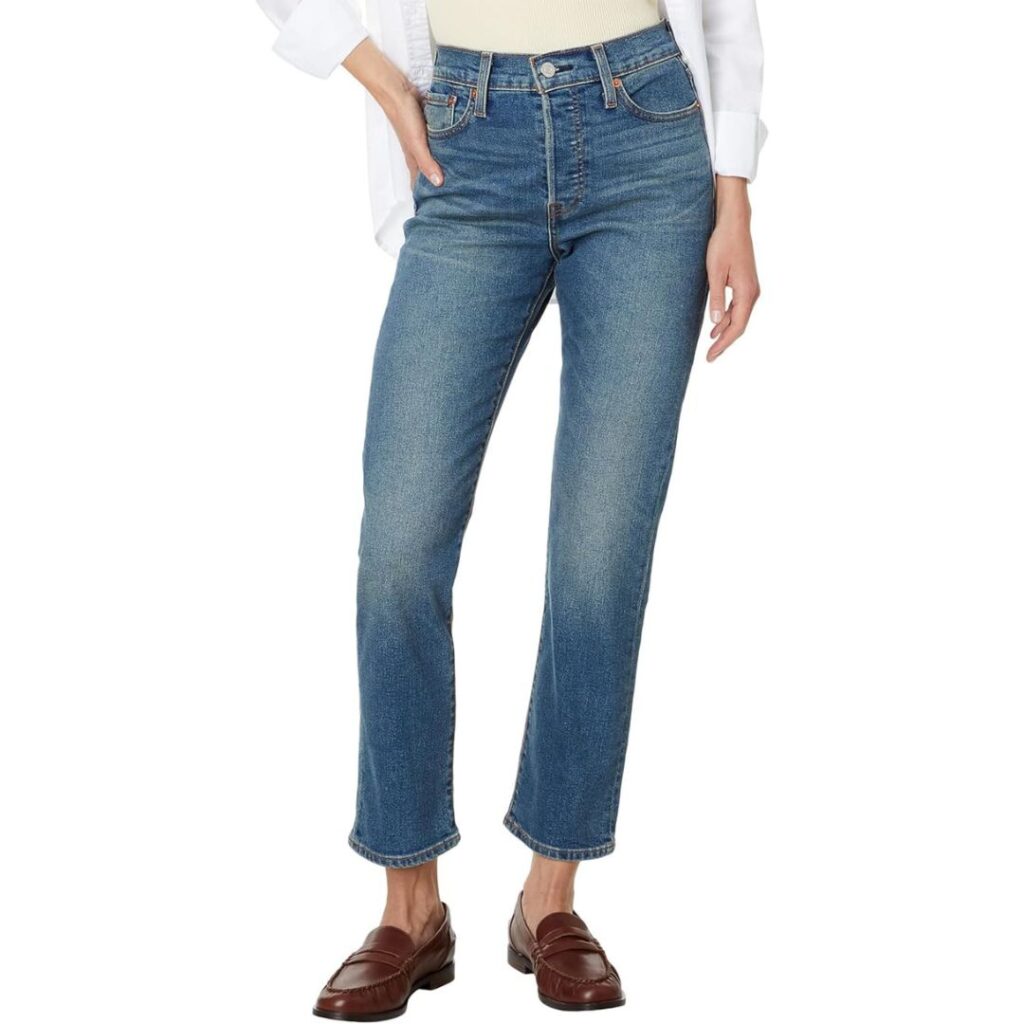 Womens straight leg ankle jeans