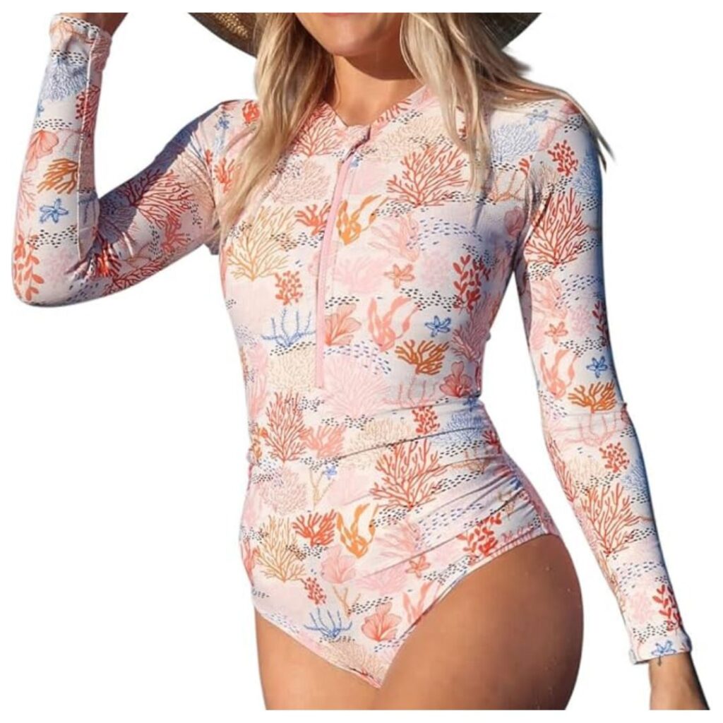 Long Sleeve Womens One Piece Swim Suit