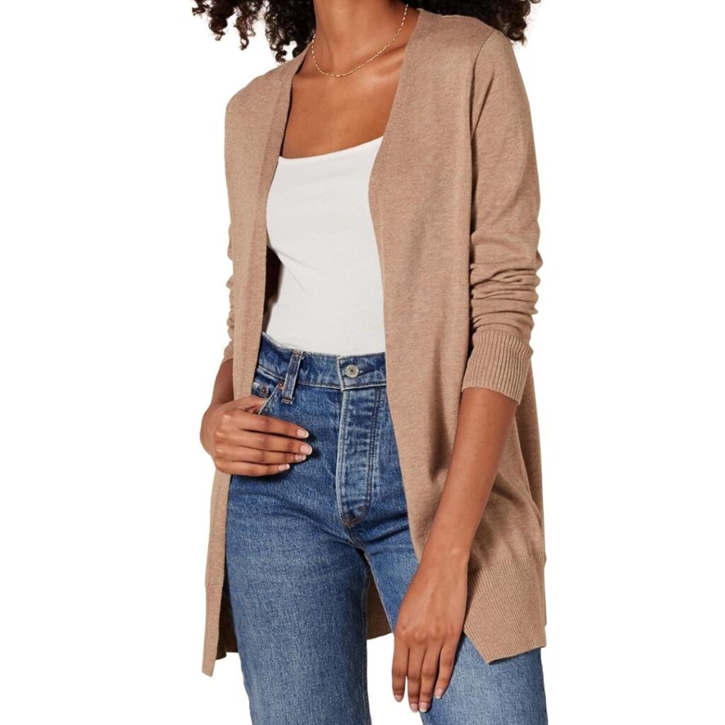 Womens Light Brown Cardigan