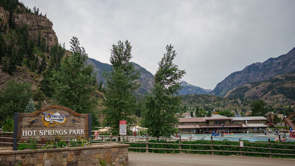 Hot Springs Park in Ouray Colorado