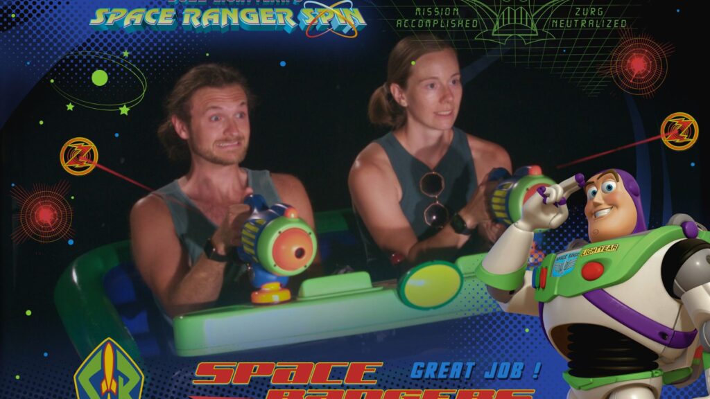 Riding Space Ranger at Magic Kingdom Disney World