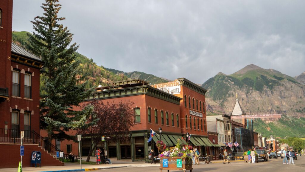 Downtown Telluride Colorado in summer