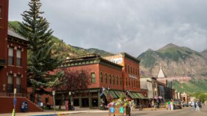 Downtown Telluride Colorado in summer