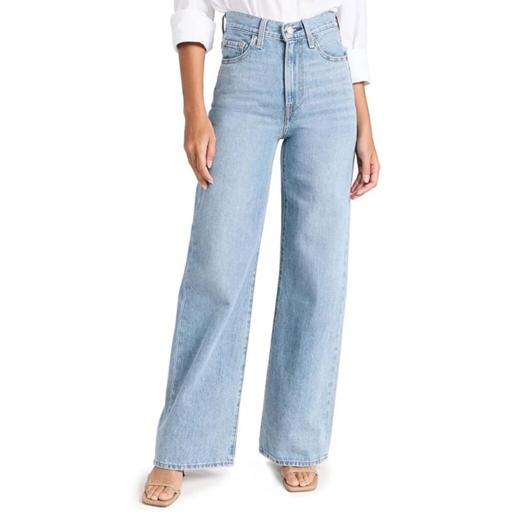 Levis Jeans Straight Leg Pale Womens
