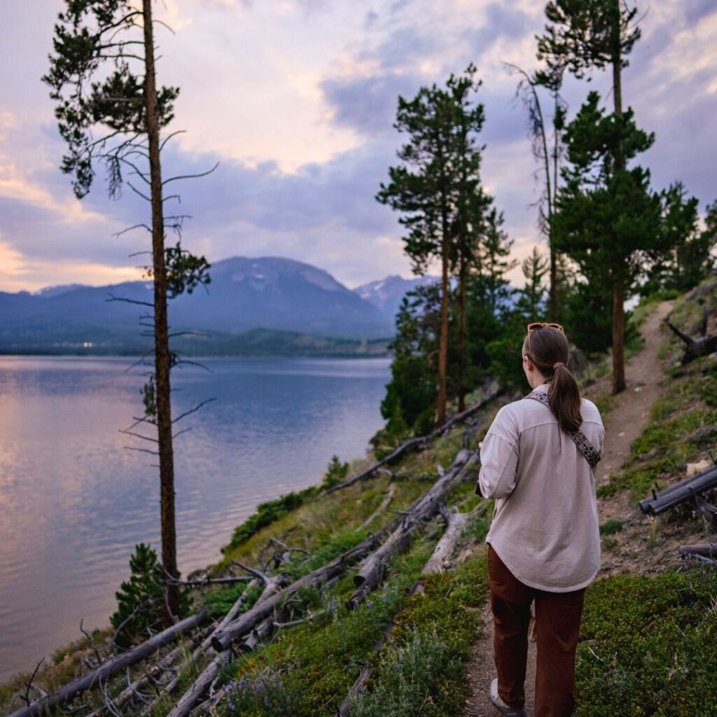 Sunset over lake Dillon