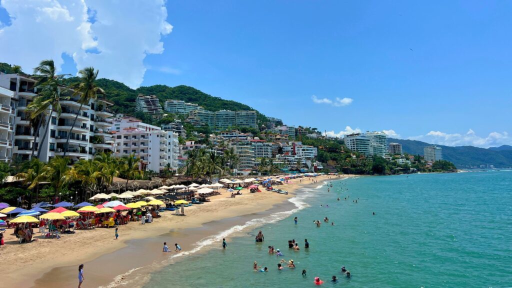 Overlooking the beachfront in Puerto Vallarta Mexico
