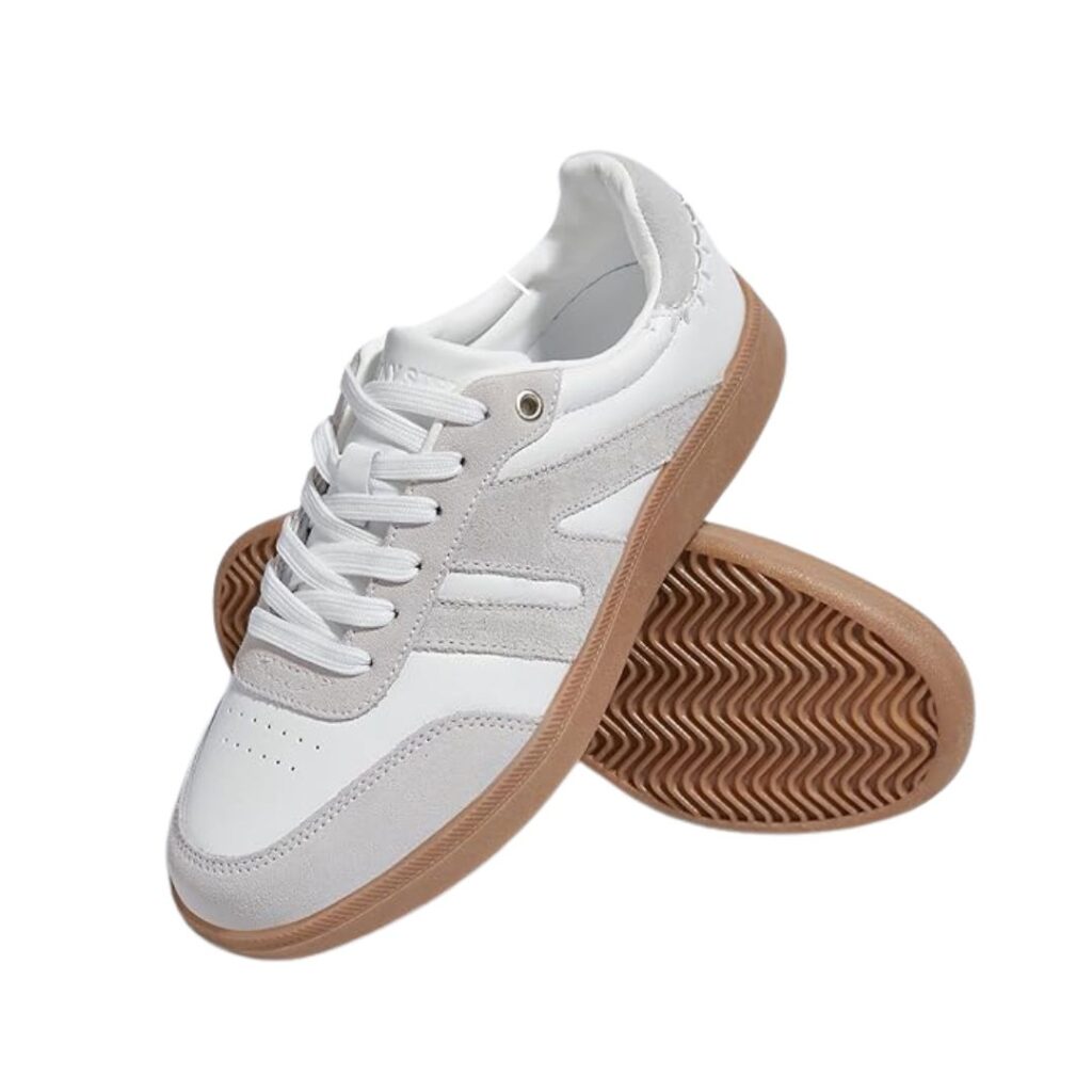 Womens White and Cream Sneakers